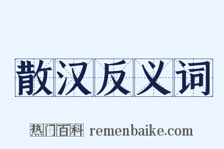 散汉反义词是什么意思的图片